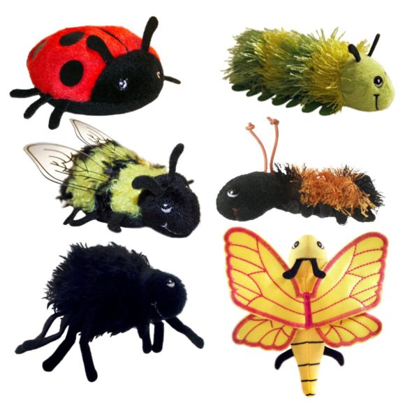 Image shows The Puppet Company Finger Puppets Mini Beasts set of six