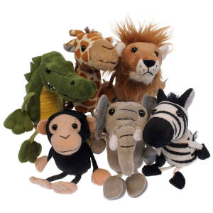 Image shows The Puppet Company Finger Puppets African set of six PC002020