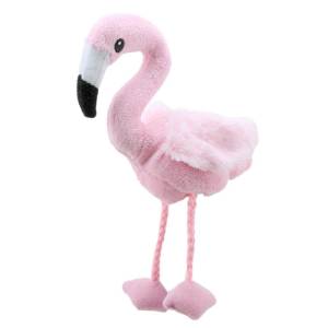 Image shows The Puppet Company Flamingo Finger Puppet PC002213
