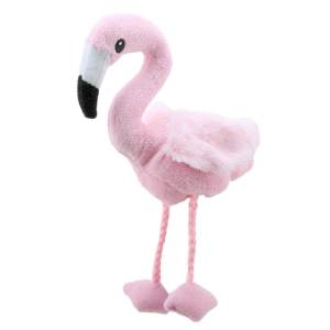Image shows The Puppet Company Flamingo Finger Puppet PC002213